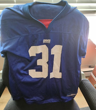 Adidas New York Giants 2 Sided Jersey Men Size L Jason Sehorn #31 Blue