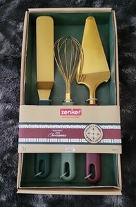NIB! zenker "Merry Little Christmas" 3 Piece Copper Utensil Set