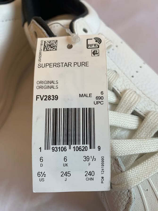 ADIDAS SHANGHAI SUPERSTAR PURE SNEAKERS NWT Sz 6.5 | eBay