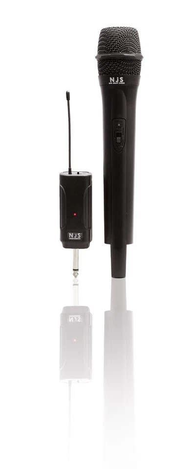 UHF Wireless Handheld Black Microphone with Receiver, NJS250 - Image 2 of 4