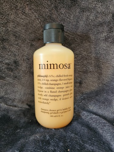 Nuevo Philosophy Mimosa 6 oz tamaño de viaje - champú 3 en 1, gel de ducha, baño de burbujas