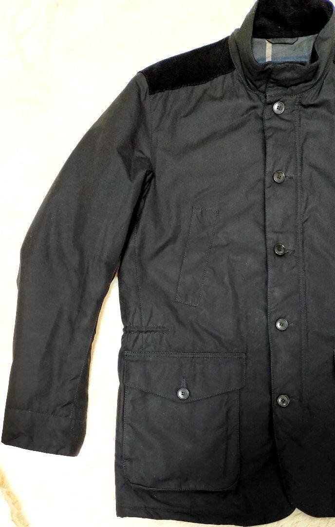 Barbour KYLE WAX Oiled Jacket Coat cotton black size L 1802332 