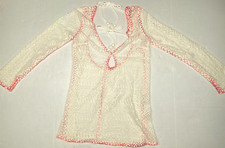 Urban Outfitters Womens Crochet Cover Up Blouse Size Medium Festival Beach