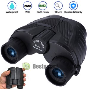 10x25-Folding-Binoculars-BAK-4-Night-Vision-Small-in-the-Hand-Hiking-High-Power