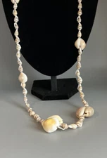 Lot 4 Sea Shell NECKLACES of Various Sizes, Shapes, and Colors. See Photos