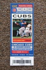 CUBS VS BREWERS 9/6/2013 FULL TICKET ~ JUNIOR LAKE (1ST CAREER GRAND SLAM HR)