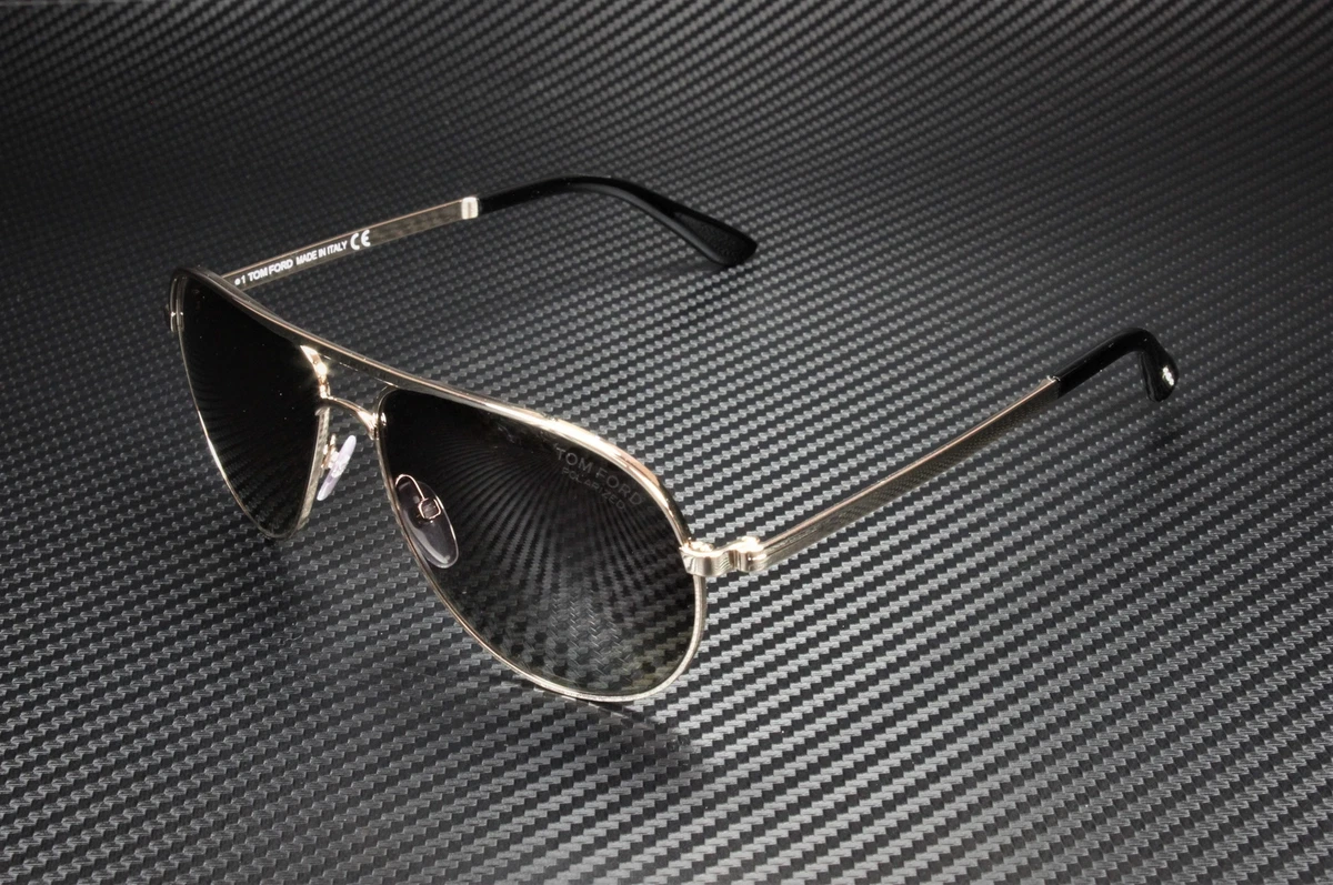 Tom Ford Marko FT0144 28D Shiny Rose Gold Grey Polarized 58 mm 