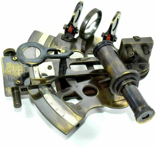 5" Solid Brass Sextant Vintage Navigation Working Royal Navy Nautical Sextant - Picture 2 of 4