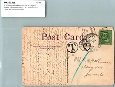 WASHINGTON-FRANKLIN, 1910 PPC TO KINGSTON, JAMAICA.