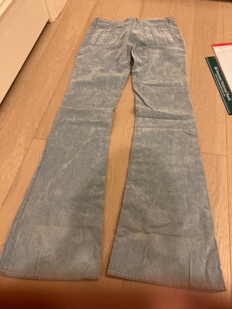Genuine Versace Lt Blue Corderoy Jeans Size 28 View 3