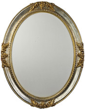 CORNICE Specchio Specchiera Ovale Quadro LEGNO Laccato Oro Vintage Stile Barocco