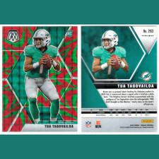 Tua Tagovailoa #203 Panini Mosaic Reactive Green Prizm Rookie Card RC Dolphins. rookie card picture