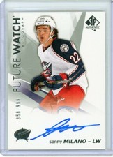 2016-17 SP Authentic FUTURE WATCH #131 Sonny Milano RC AUTO 358/999 