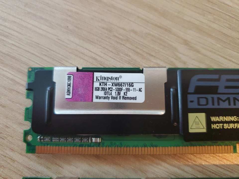 Kingston HP KTH-XW667/16G 16GB (8GB X2) DDR2 667Mhz ECC FB (Fully Buffered) RAM  - Image 2 of 4