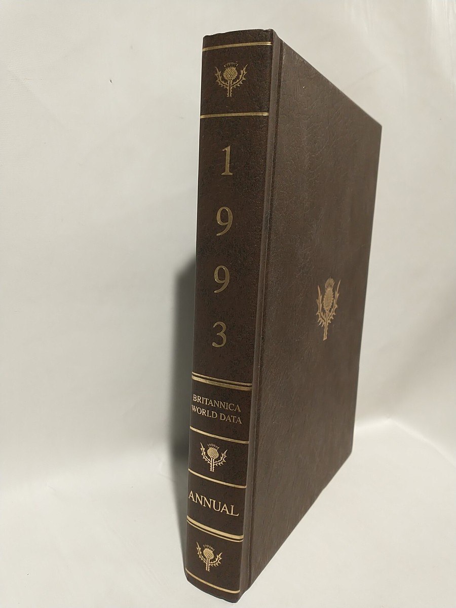 The Encyclopedia Britannica World Data Annual 1993 Leather Cover