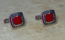 DOLAN BULLOCK STERLING SILVER  beaded red  en...
