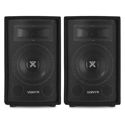 Vonyx SL6 6" Passive DJ Speakers Pair 250W Perfect for House Parties