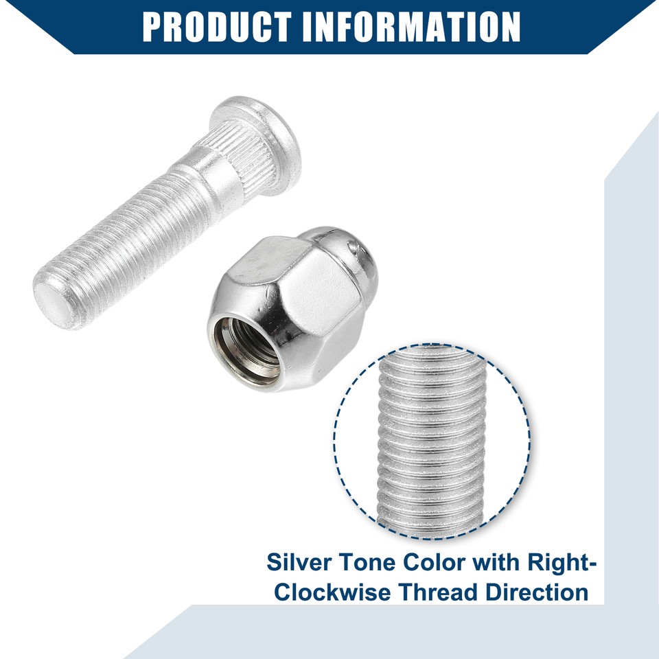 M12-1.5 Wheel Stud Bolts For Hyundai & Kia - 52950-14140 Replacement Set