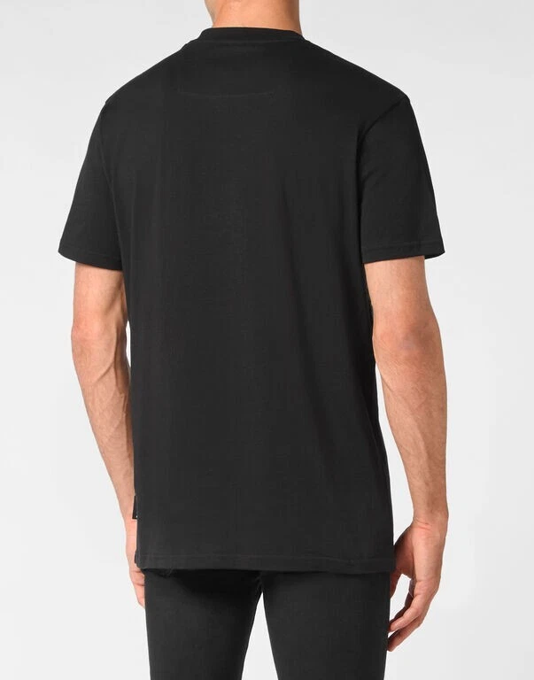 Camiseta Philipp Plein Cuello Redondo Diseñador Hombres Color Negro Auténtica Precio de venta sugerido por el fabricante $700 Foto 2 de 4