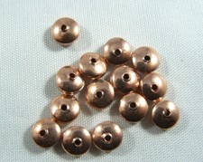 COPPER BEADS Rondelle disc/saucer Spacer Beads 6 and 8MM