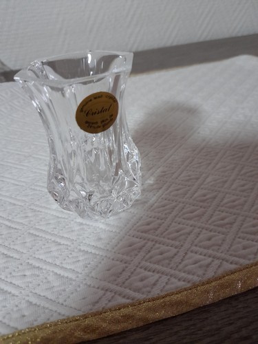" RARE" ANCIEN MINI VASE CRISTAL COMME NEUF GARANTI PLUS DE 24 % DE PLOMB