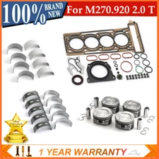 Engine Rebuild Pistons Gaskets Overhaul Kit for Mercedes-Benz CLA250 M270 2.0T