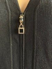 St. John Basics Skirt Suit Womens Medium Black Santana Knit Classic size 8