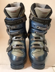 Salomon Mujer 11.5 nos Botas de Esquí Salomon Azul/Gris 7.0 evolución calce  automático | eBay