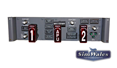 Boeing 737 (Style) working replica Fire Panel for Flight Simulation - Brand New
