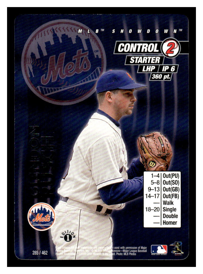 2001 MLB Showdown First Edition #285 Glendon Rusch - New York Mets