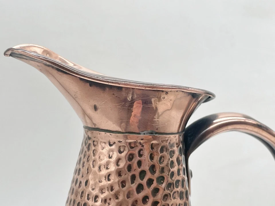 ANTIKER SANKEY SON MASSIVER KUPFER GEHÄMMERTER KRUG KRUG IDEALE SCHLANGENVASE - Bild 4 von 4