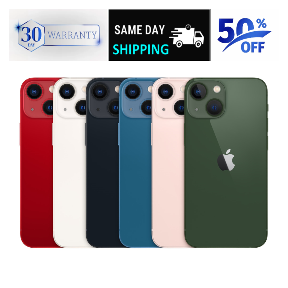 Apple iPhone 13 -128/512GB- Starlight Green Red Unlocked Verizon