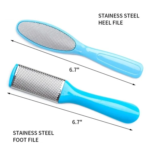 8x Foot Rasp Callus Remover Scrubber Hard Dead Rough Skin Dual Pedicure Feet Kit - Picture 3 of 7