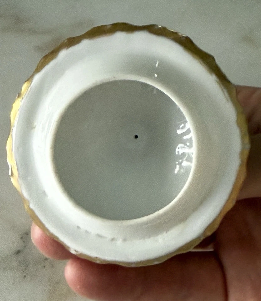 Antique RW Rudolstadt Germany Porcelain Urn Vase Hand Painted Floral Gold 14” - Image 3 of 4