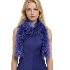 Purple Ostrich Feather Boa Shag Scarf 3  x54" Long Cocktail Costume Accessory