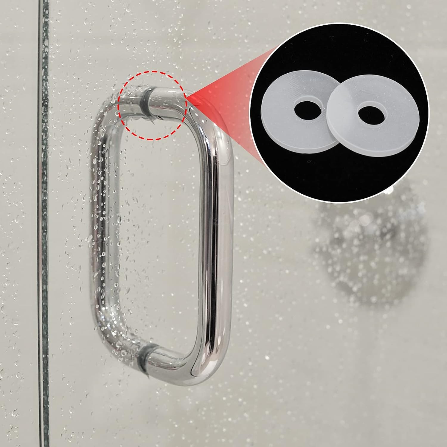 Grevosea 20Pcs Nylon Flat Washer 13/16" OD,3/16" ID Clear Washers... 