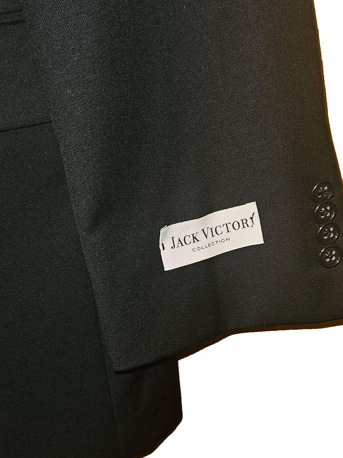 Victor Button JACK VICTOR Solid Black Blazer Pure Wool Canada Classic Fit 40R NWT ...