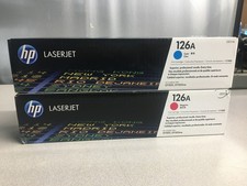 HP 126A Cyan Magenta Original Toner Cartridge CE311A, CE313A , NEW IN BOX