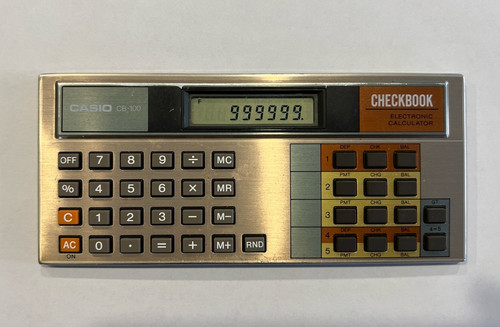 Vintage Casio CB-100 Checkbook Electronic Calculator WORKS Japan