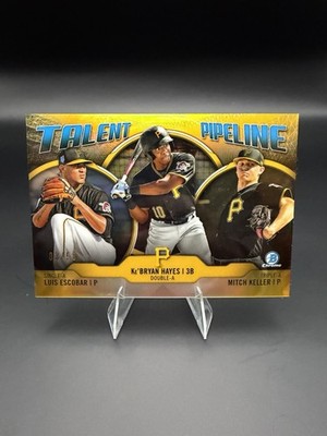 2019 Bowman Gold Refractor 3/50 Mitch Keller Ke'Bryan Hayes Luis Escobar #TP-PIT