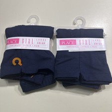NEW The Children  s Place Girls Cartwheel Shorts 2-Pack - Navy Blue. Size 10/12