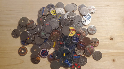 Einkaufswagen Chips - EKW - Korbchip - verschiedene Korbchips - Metall Chip #1