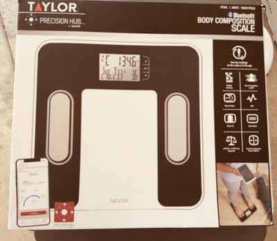 Taylor Bluetooth Body Composition Scale Precision Hub BMI Body Fat Muscle Water