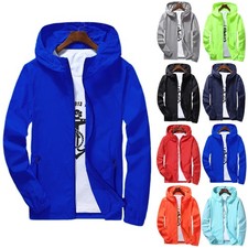 Outdoor Sonnenschutzjacken Leichte Windjacke Herren Dünne Wanderjacke mit Kapuze
