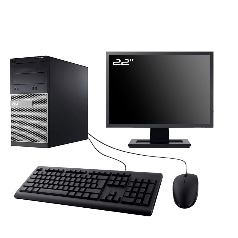 PC Dell 3010 MT Ecran 22" Intel I3-3220 RAM 16Go SSD 250Go HDMI Wifi W11