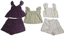 BTWEEN Lot Of 5 Pieces Girls Tops Shorts SIZE 4/6/7 Multicolor Cotton Linen
