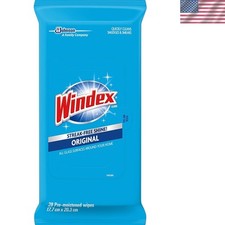 Fresh Scented Glass Multi-Surface Cleaning Wipes - 84 Count, Streak-Free Shine