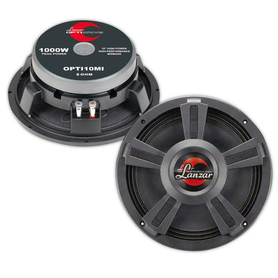 Lanzar Opti10M-8 1000 Watt 10-Inch Midbass Paper Cone And Cloth Surround