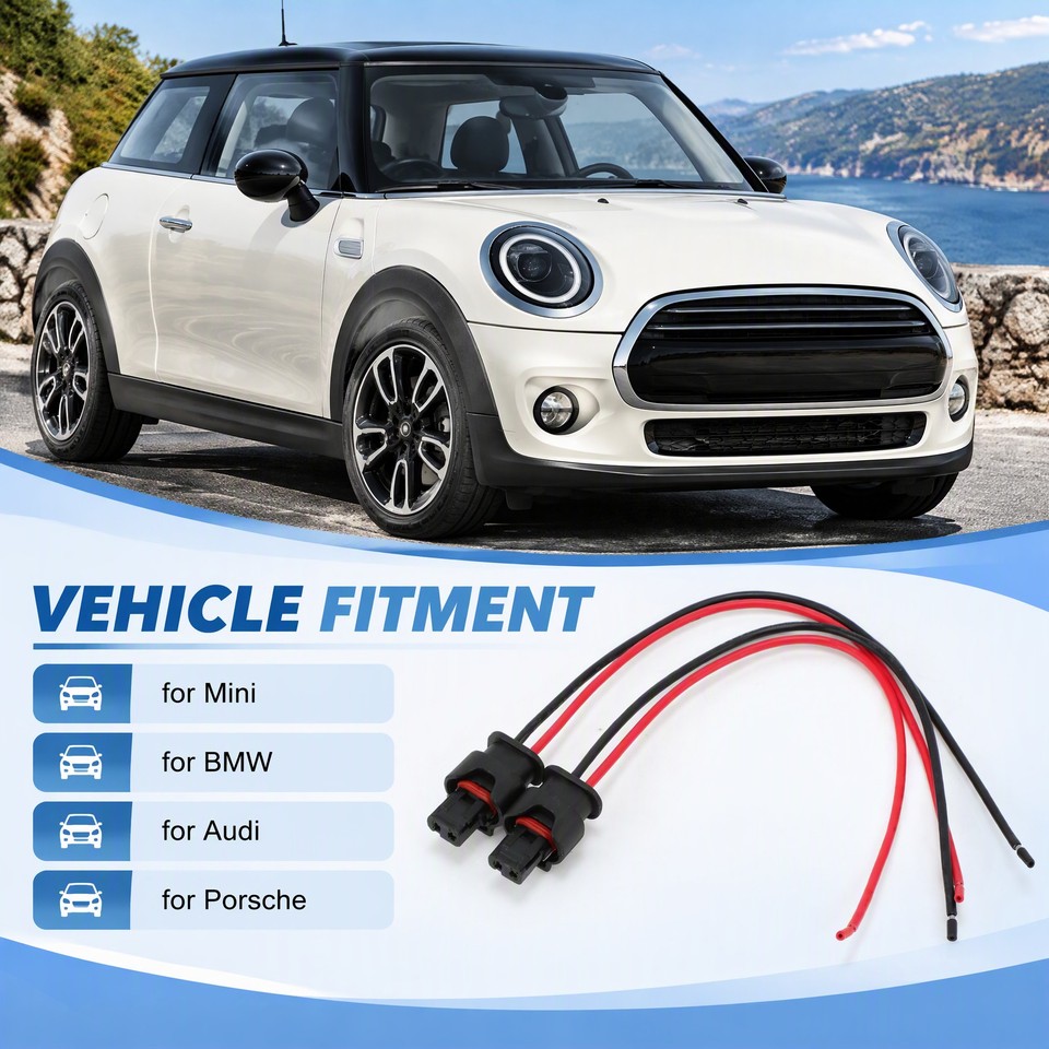 2 Pin No.7543312-02 Fuel Injector Connector Pigtail for Mini Black 2 ...