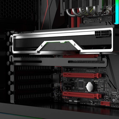 L shape Side-Blown Graphics Card Cooling Fan Mount Bracket Holder Universal_W - Afbeelding 8 van 12